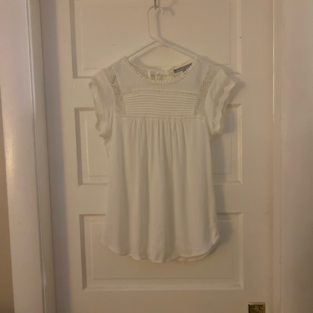 Danielrainn white shirt sleeve blouse SZ small - Picture 2 of 5